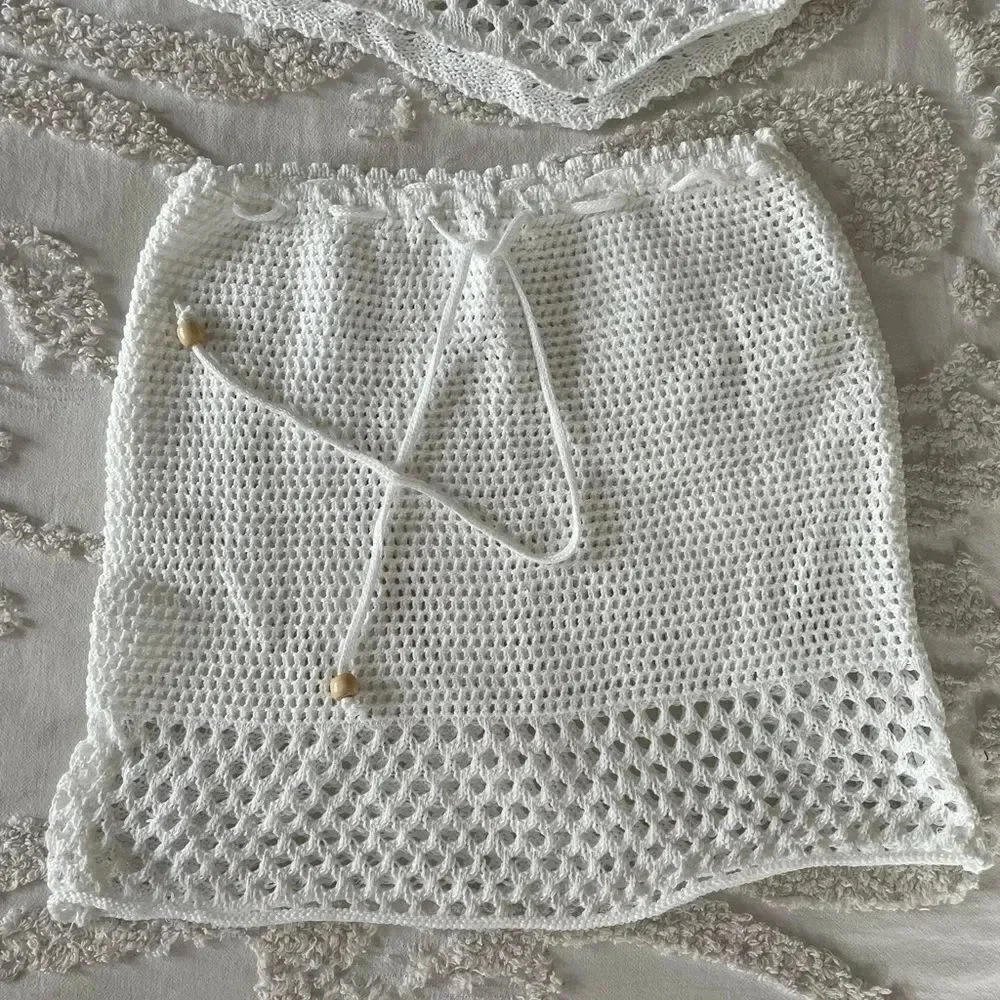 2 Piece Crocheted Tank Top and Mini Skirt - Picture 2 of 8